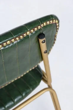 Discount Bizzotto SGABELLO IN ECOPELLE VERDE SCURO - ADDY