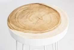 New Bizzotto SGABELLO IN LEGNO BIANCO - RAKEL