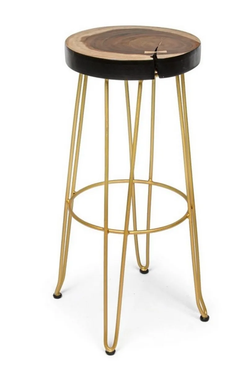 Best Bizzotto SGABELLO IN LEGNO COLOR ORO - RAKEL