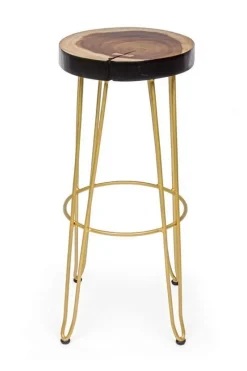 Best Bizzotto SGABELLO IN LEGNO COLOR ORO - RAKEL