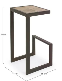 Sale Bizzotto SGABELLO IN METALLO H70 - BLOCKS