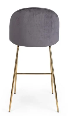 Best Bizzotto SGABELLO IN VELLUTO GRIGIO SCURO - CARRY