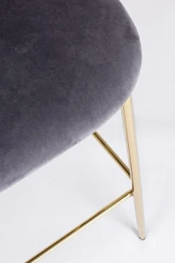 Best Bizzotto SGABELLO IN VELLUTO GRIGIO SCURO - CARRY