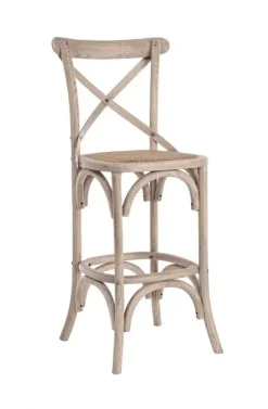 New Bizzotto SGABELLOBAR IN LEGNO GRIGIO NATURALE - CROSS