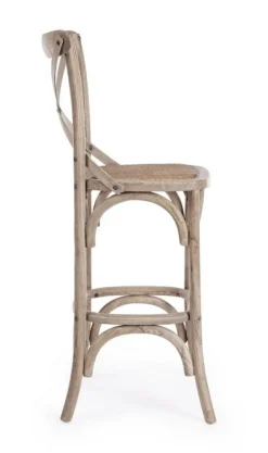 New Bizzotto SGABELLOBAR IN LEGNO GRIGIO NATURALE - CROSS