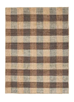 Outlet Bizzotto TAPPETO RUANDA QUADRI MARRONE 160X230