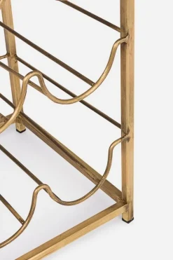 Hot Bizzotto TAVOLINO CON PORTABOTTIGLIE IN METALLO - MARMOL