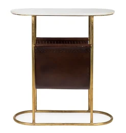 Bizzotto TAVOLINO CON PORTARIVISTE IN METALLO - MARMOL