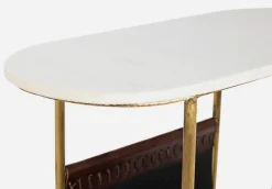 Bizzotto TAVOLINO CON PORTARIVISTE IN METALLO - MARMOL