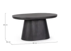Discount Bizzotto TAVOLINO FUJI OVALE 80X56