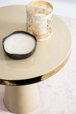 Bizzotto TAVOLINO IN ACCIAIO AVORIO D45.5 - NANDIKA