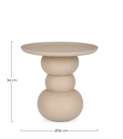 Hot Bizzotto TAVOLINO IN ACCIAIO BEIGE - ALPA