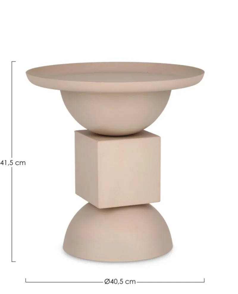 Clearance Bizzotto TAVOLINO IN ACCIAIO BEIGE - ALKA