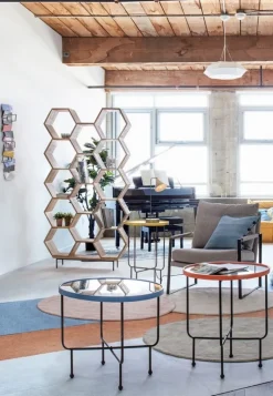 Clearance Bizzotto TAVOLINO IN ACCIAIO CON SPECCHIO AZZURRO - PAINTER