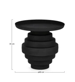 Discount Bizzotto TAVOLINO IN ACCIAIO NERO - AMBA