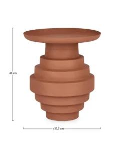 Outlet Bizzotto TAVOLINO IN ACCIAIO TERARCOTTA - AMBA