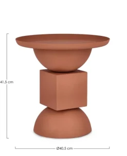 Hot Bizzotto TAVOLINO IN ACCIAIO TERRACOTTA - ALKA