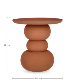 Discount Bizzotto TAVOLINO IN ACCIAIO TERRACOTTA - ALPA