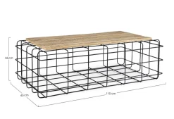 Online Bizzotto TAVOLINO IN ACCIAIO 110X65 - TRELLIS