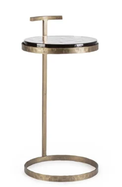 New Bizzotto TAVOLINO IN ACCIAO FINITURA OTTONE H64 - ZAYLA