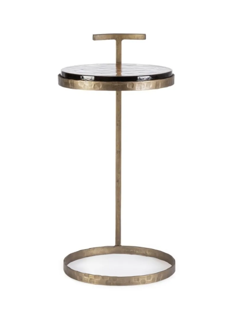 New Bizzotto TAVOLINO IN ACCIAO FINITURA OTTONE H64 - ZAYLA