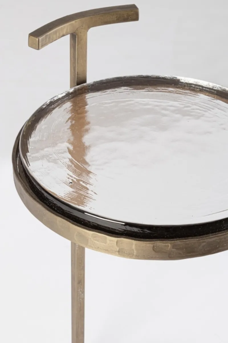 New Bizzotto TAVOLINO IN ACCIAO FINITURA OTTONE H64 - ZAYLA