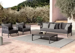 New Bizzotto TAVOLINO IN ALLUMINIO ANTRACITE WG21 - FLORENCIA