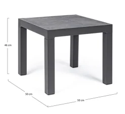 New Bizzotto TAVOLINO IN ALLUMINIO ANTRACITE JX55 - KLEDI