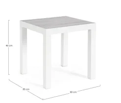 Hot Bizzotto TAVOLINO IN ALLUMINIO BIANCO JX11 - KLEDI
