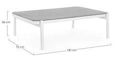 Sale Bizzotto TAVOLINO IN ALLUMINIO BIANCO WG20 - FLORENCIA