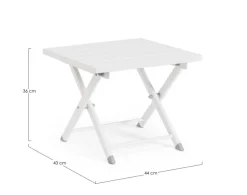 Best Bizzotto TAVOLINO IN ALLUMINIO BIANCO - TAYLOR