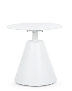 New Bizzotto TAVOLINO IN ALLUMINIO D50 BIANCO XK04- ALOHA