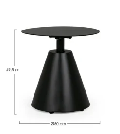 Best Bizzotto TAVOLINO IN ALLUMINIO D50 NERO XK0Y - ALOHA