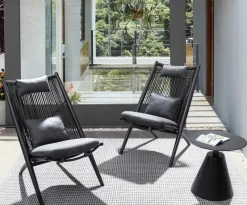 Best Bizzotto TAVOLINO IN ALLUMINIO D50 NERO XK0Y - ALOHA