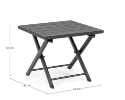 New Bizzotto TAVOLINO IN ALLUMINIO GIRGIO SCURO - TAYLOR