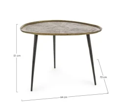 New Bizzotto TAVOLINO IN ALLUMINIO 64X72 - KARIMA