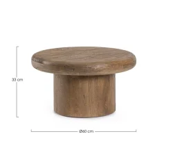 Bizzotto TAVOLINO IN LEGNO BROWN D60 - LOPEZ