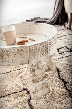 Clearance Bizzotto TAVOLINO IN LEGNO D50 BIANCO - YASIR