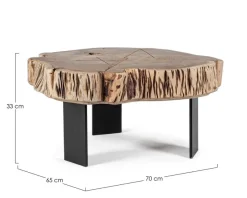 Bizzotto TAVOLINO IN LEGNO NATURAL - KEVAL