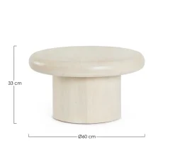 New Bizzotto TAVOLINO IN LEGNO NATURALE D60 - LOPEZ