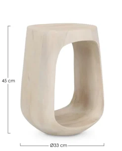 Discount Bizzotto TAVOLINO IN LEGNO NATURALE - LOPEZ