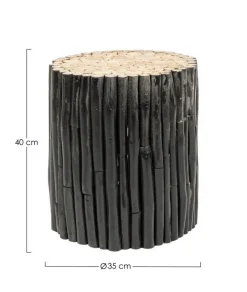 New Bizzotto TAVOLINO IN LEGNO NERO - GUADALUPE