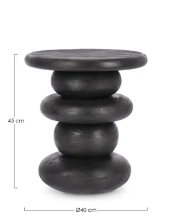 Clearance Bizzotto TAVOLINO IN LEGNO NERO - LOPEZ