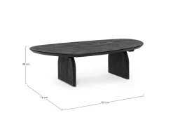 Sale Bizzotto TAVOLINO IN LEGNO NERO - MONTERREY