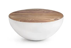 New Bizzotto TAVOLINO IN LEGNO RICICLATO BIANCO D70 - LANCASTER