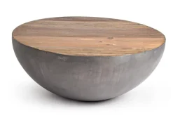 Bizzotto TAVOLINO IN LEGNO RICICLATO GRIGIO D90 - LANCASTER