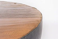 Bizzotto TAVOLINO IN LEGNO RICICLATO GRIGIO D90 - LANCASTER