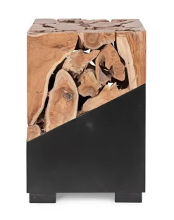 Outlet Bizzotto TAVOLINO IN LEGNO 40X40 - GRENADA