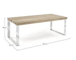 Outlet Bizzotto TAVOLINO IN LEGNO 100X50 - KENYA