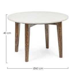 Online Bizzotto TAVOLINO IN MARMO D60 - SYLVESTER